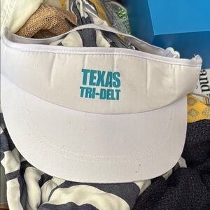 White Texas Tri-Delt Visor
